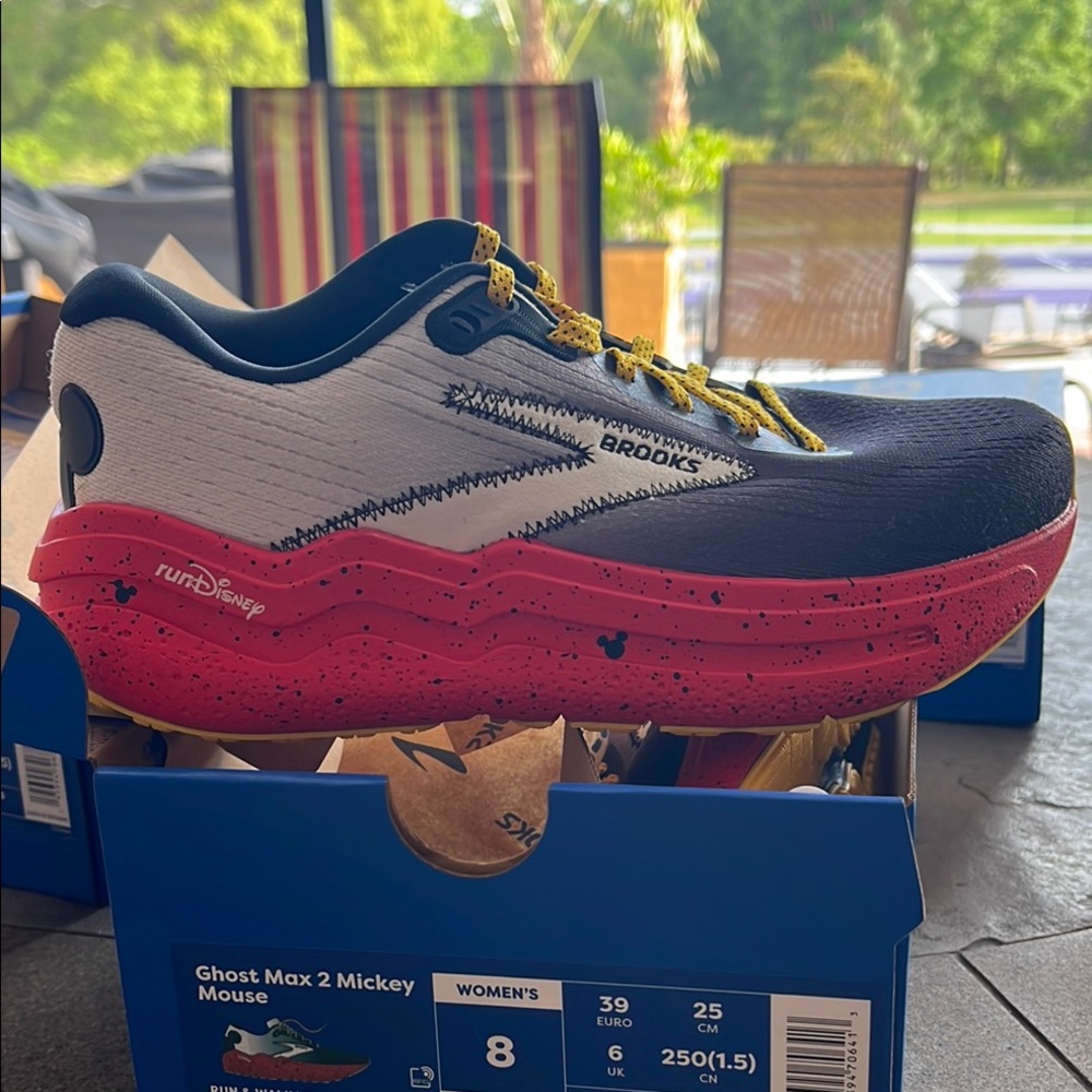 Brooks Black and Red Athletic Shoes with Sleek Design